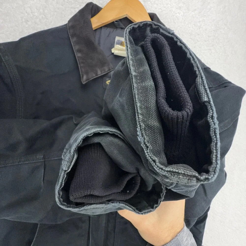 Carhartt Sandstone Jacket Arctic Quilt Lined Mens Large 44 J02 BLK Black